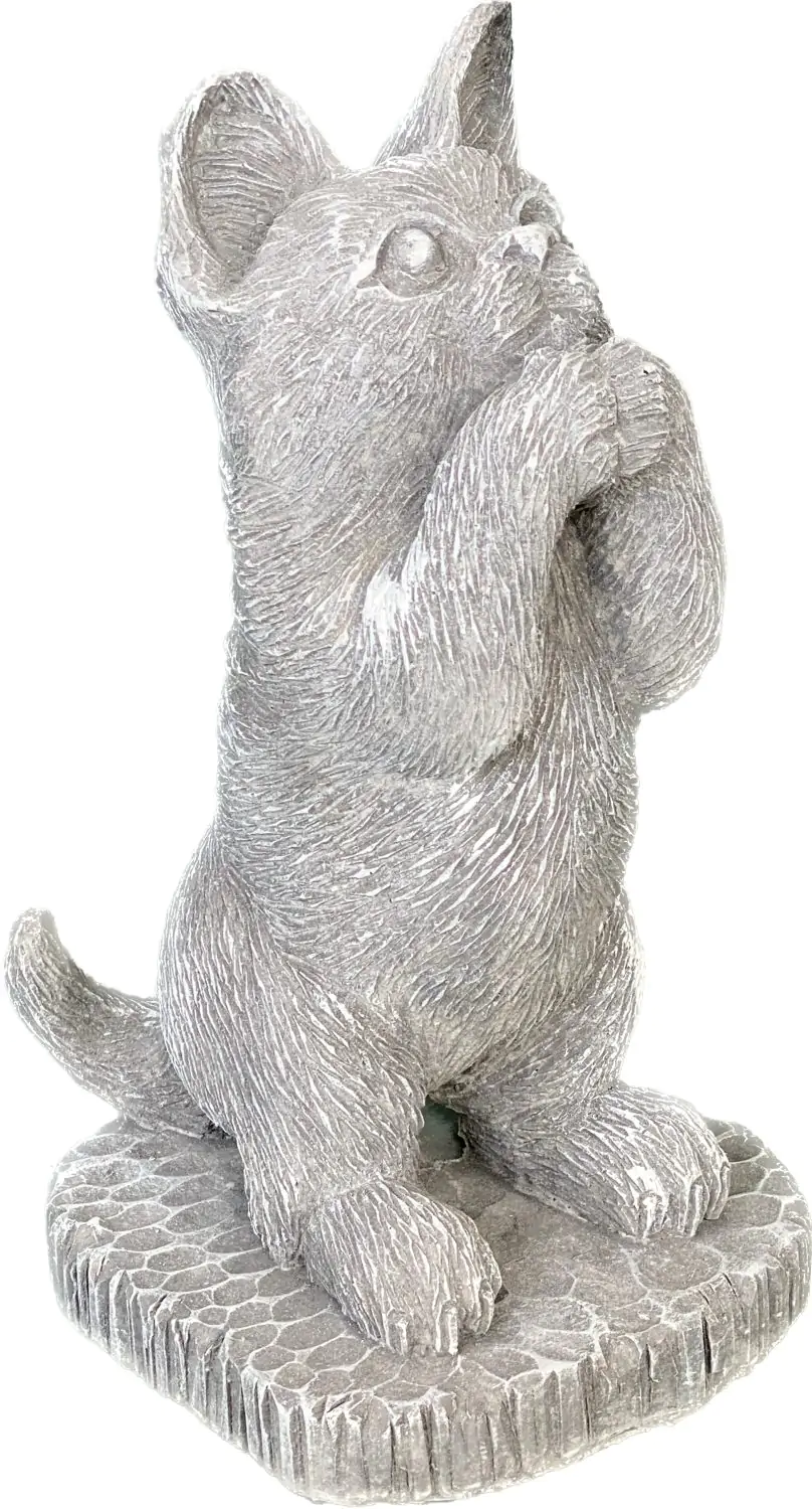  Product image 5 of the product “Sammy - Standing kitten on a pedestal, 25cm H | cast stone ”